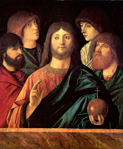 The Savior Blessing Four Apostles by Vittore Carpaccio